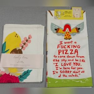 Tea towel and a dish towel